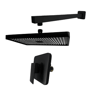 Combo Brazo Ducha + Ducha Multichorro + Mezclador Negro C213