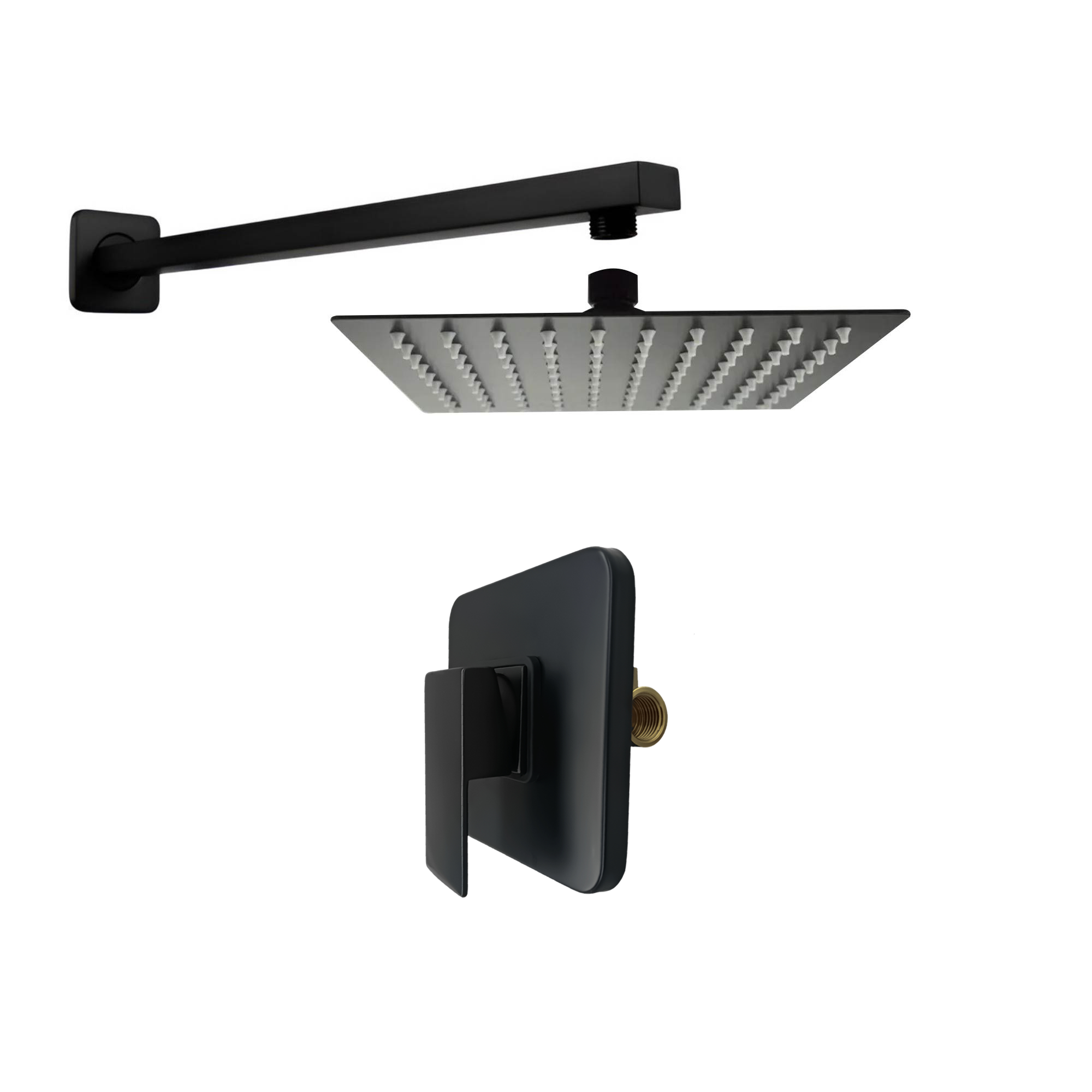 Kit Ducha Cuadrada + Mezclador De Ducha + Brazo C757