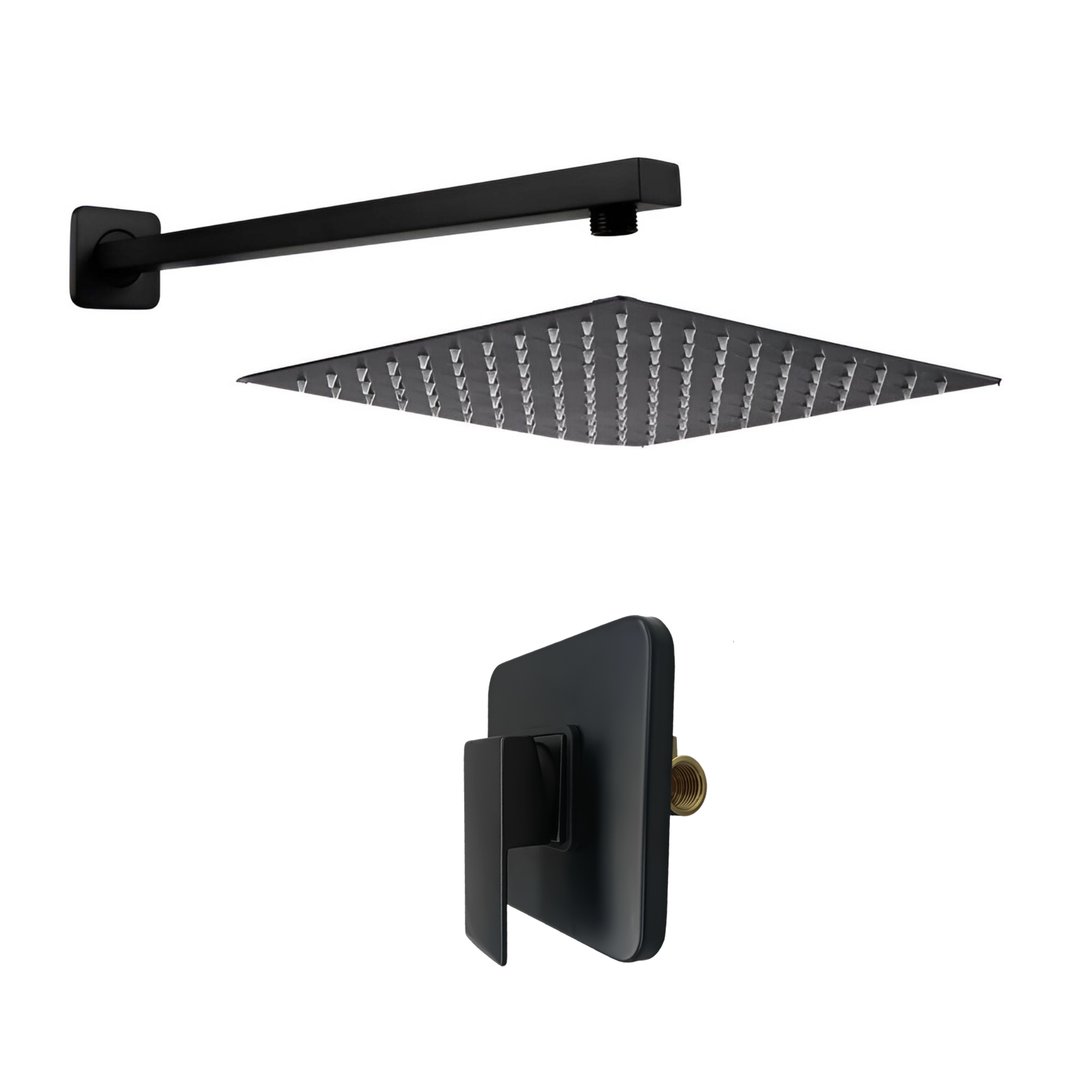 Kit Ducha Cuadrada + Mezclador De Ducha + Brazo C758