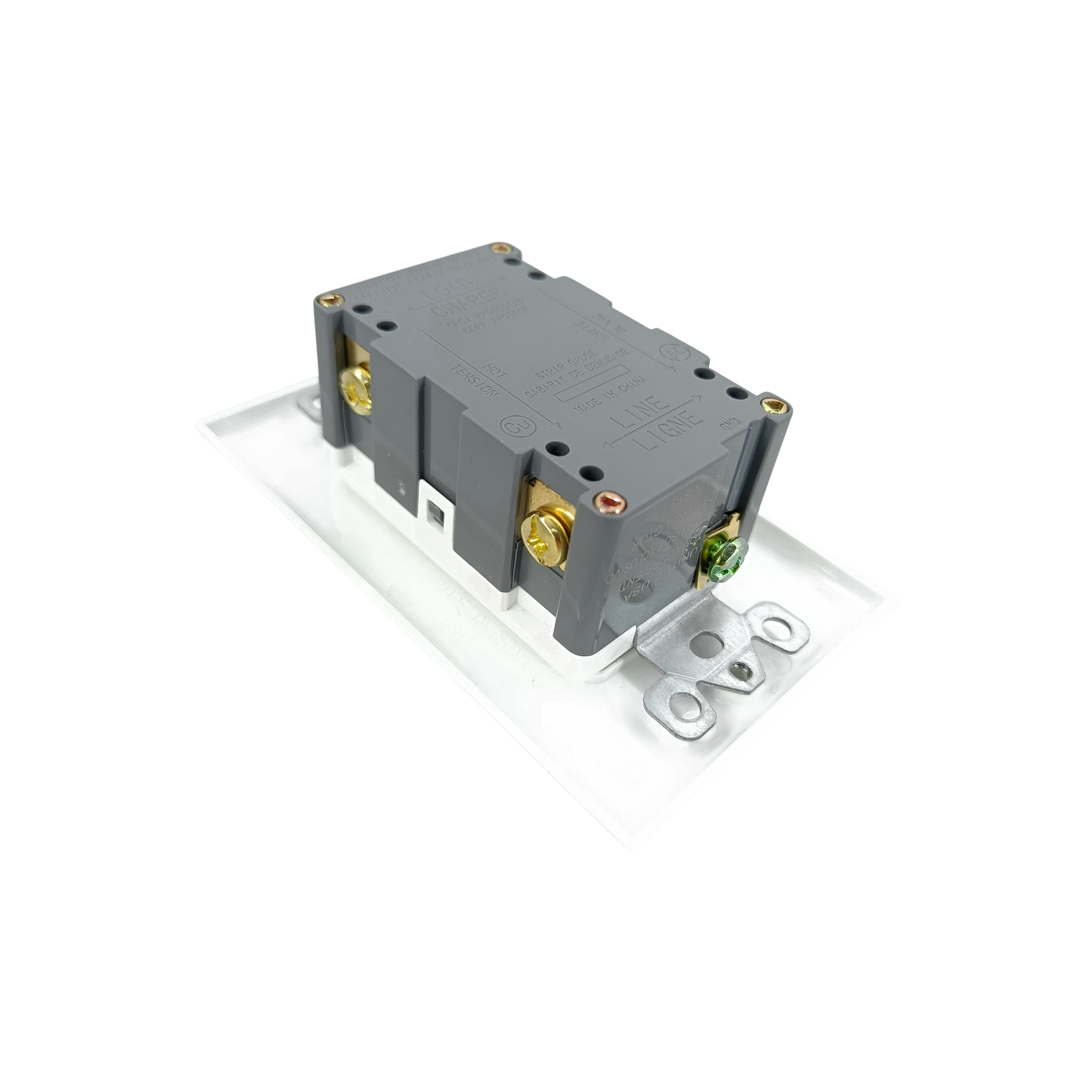 Toma de seguridad GFCI Doble Blanca