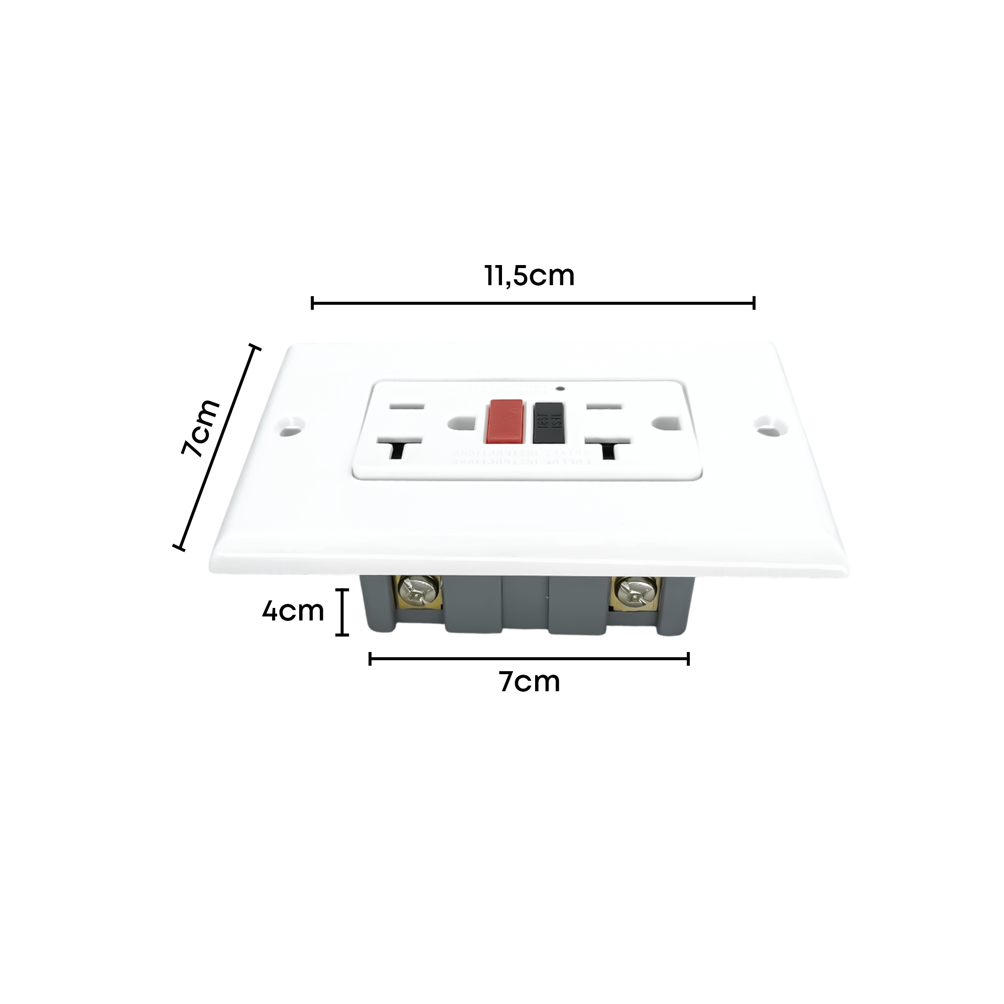 Toma de seguridad GFCI Doble Blanca