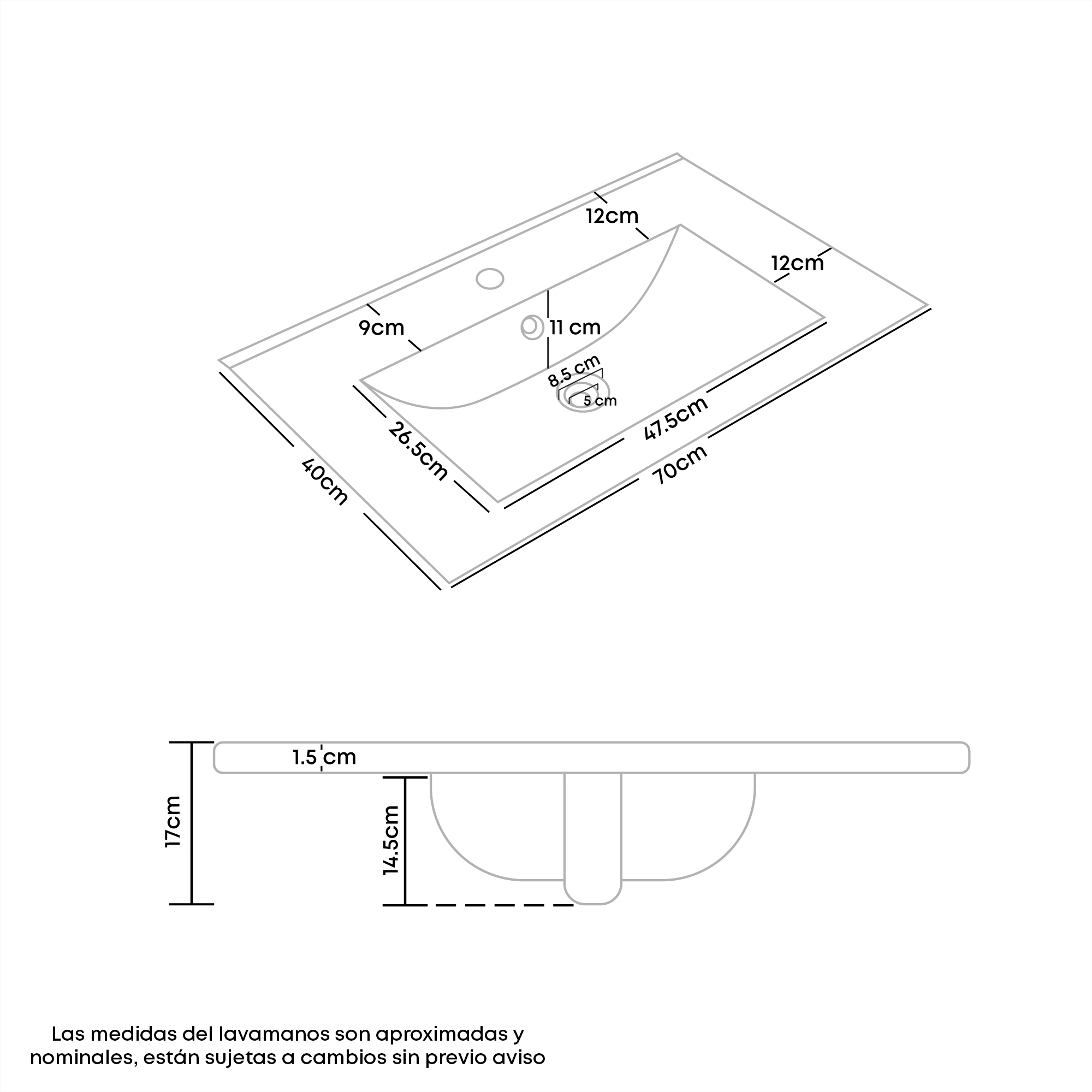 Placa Lavamanos Blanco Vintage