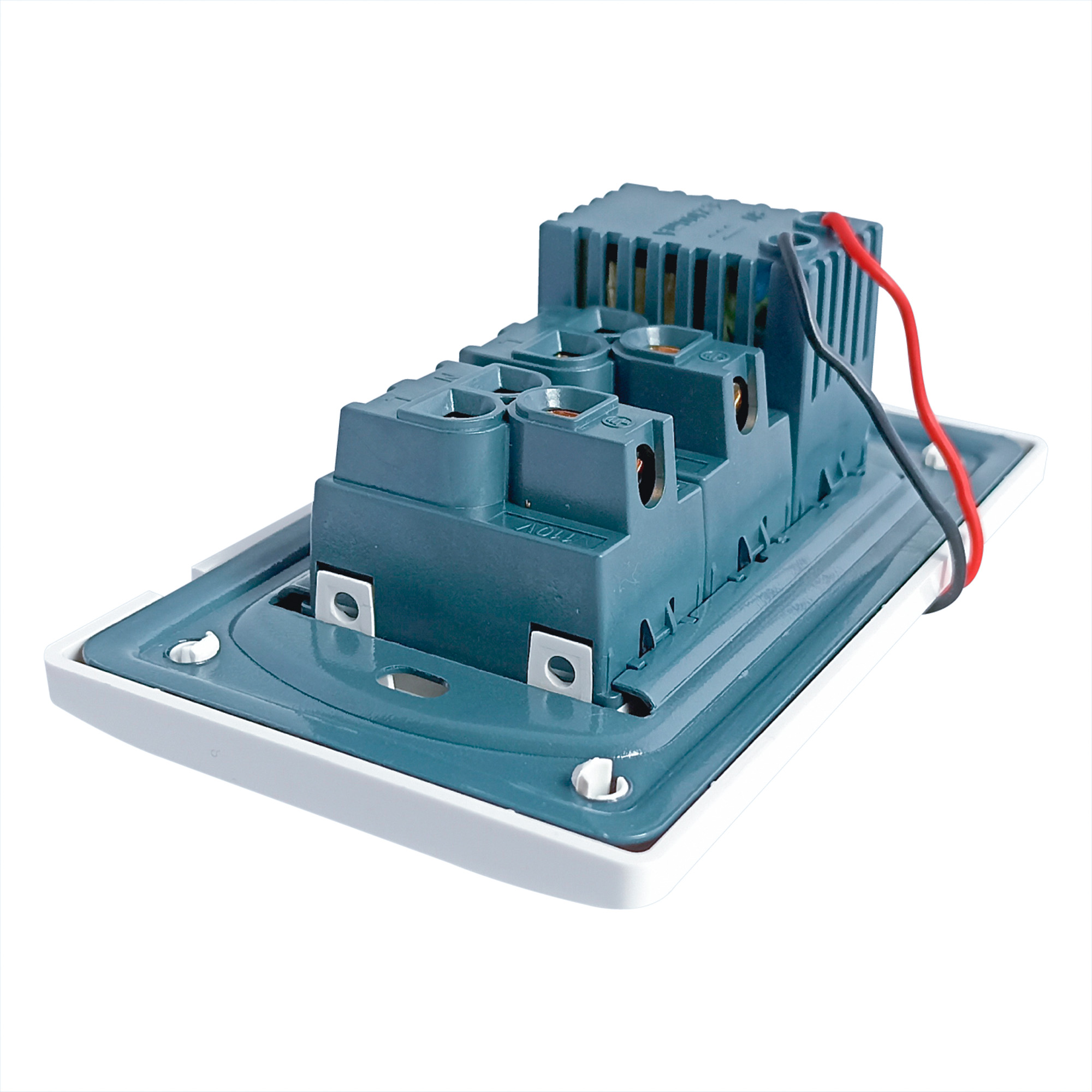 Toma + Conector Usb Doble Blanco