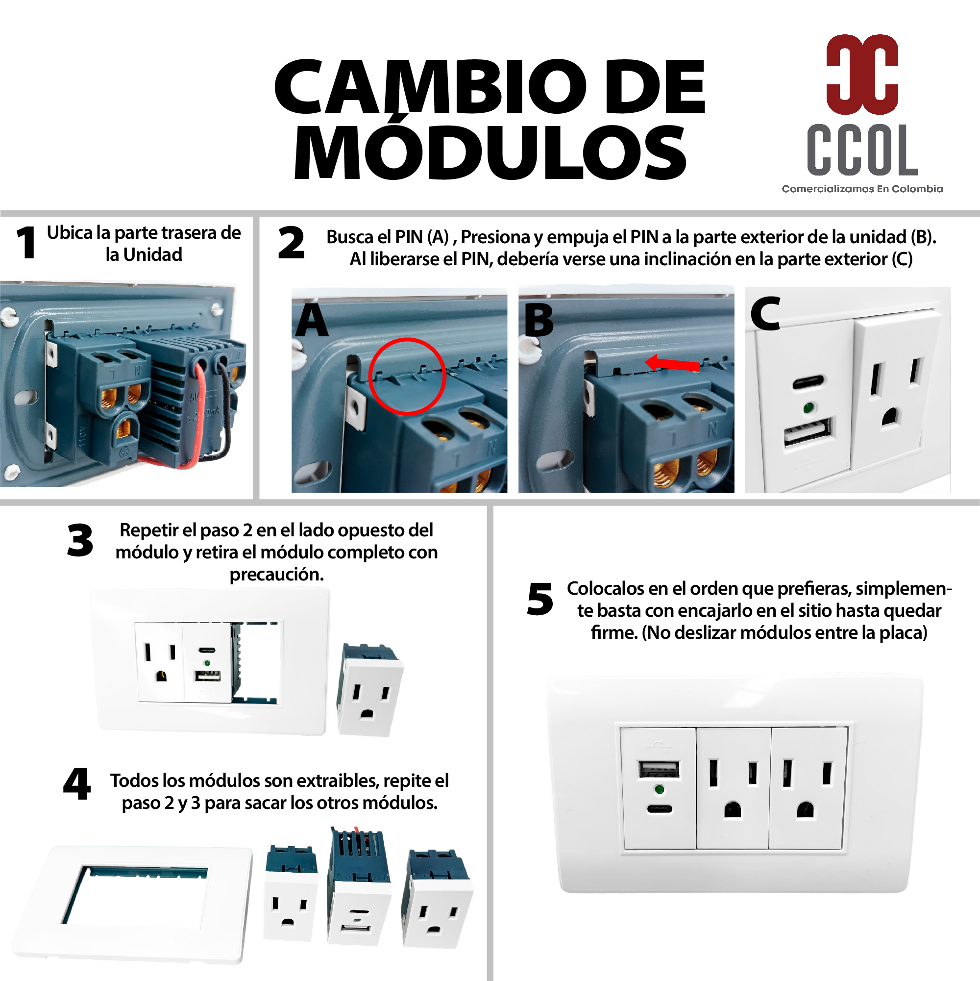 Toma + Conector Usb Doble Blanco
