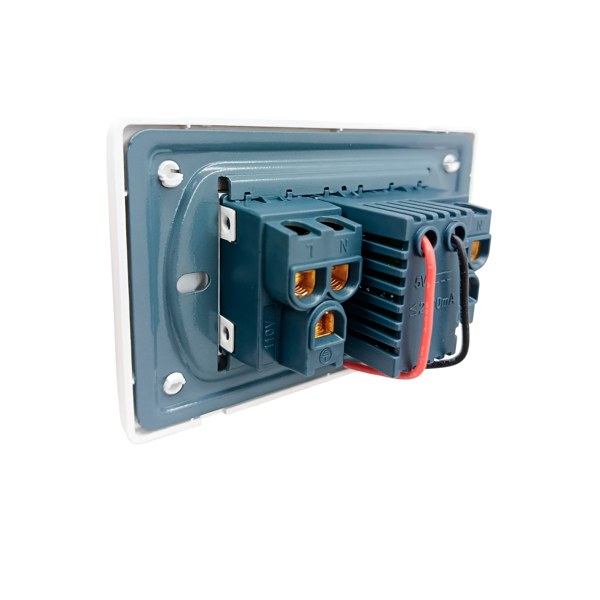 Pack X 10 Unidades Toma + Conector Usb Doble Blanco C803