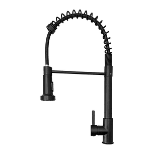 Grifo Cocina Profesional Con Rociador Monomando Negro