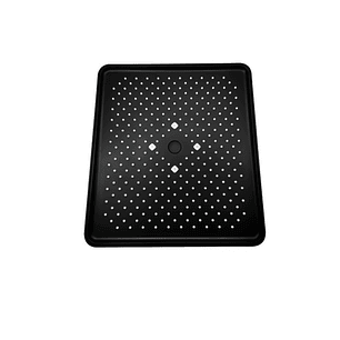 Regadera Ducha Rectangular Diamante Negra En Abs