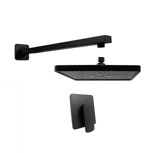 Set Regadera Negra Con Mezclador C863