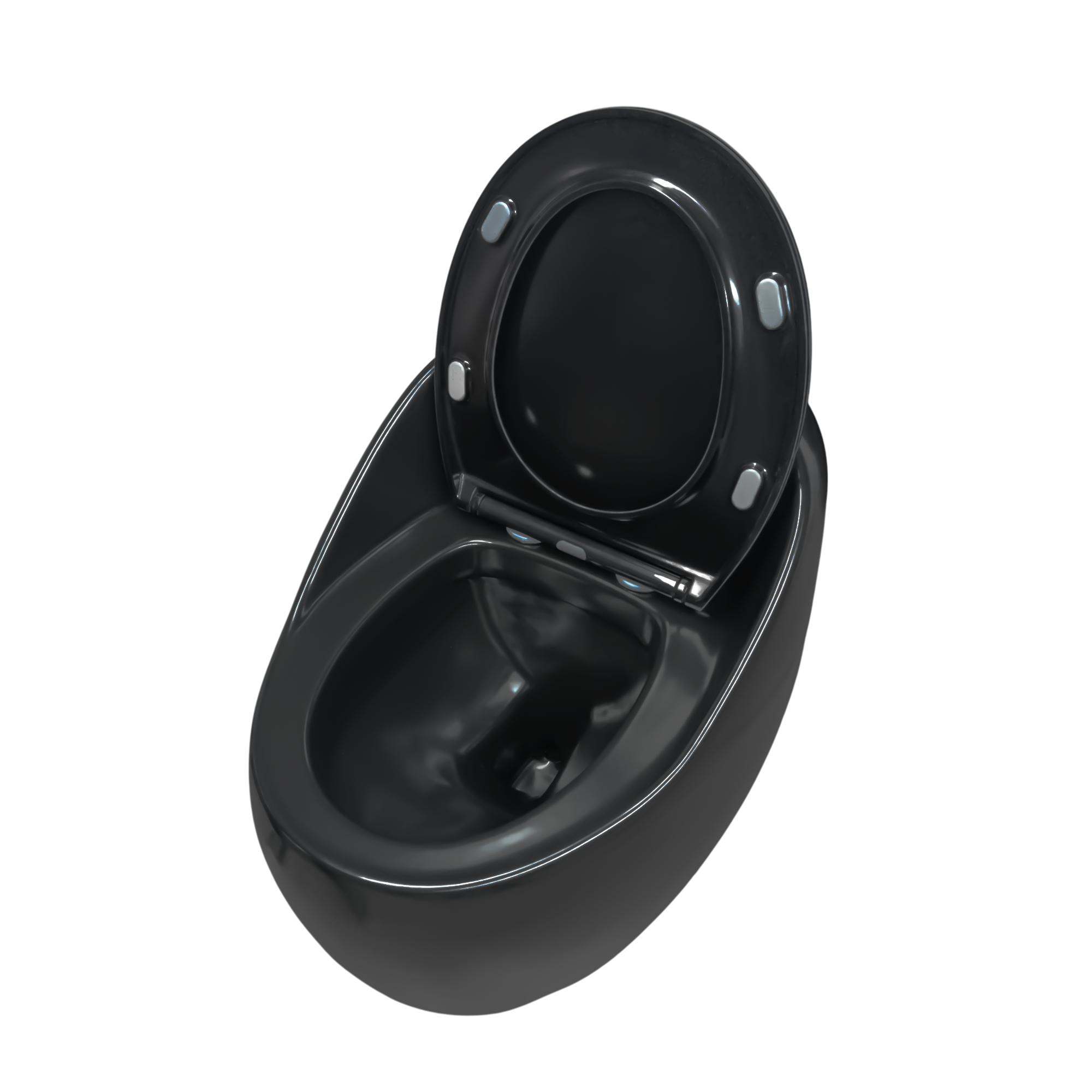 Sanitario De Lujo Tipo Huevo Negro Mate