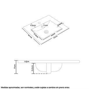 Combo Placa Lavamanos Blanco + Grifería Agua Fría C608