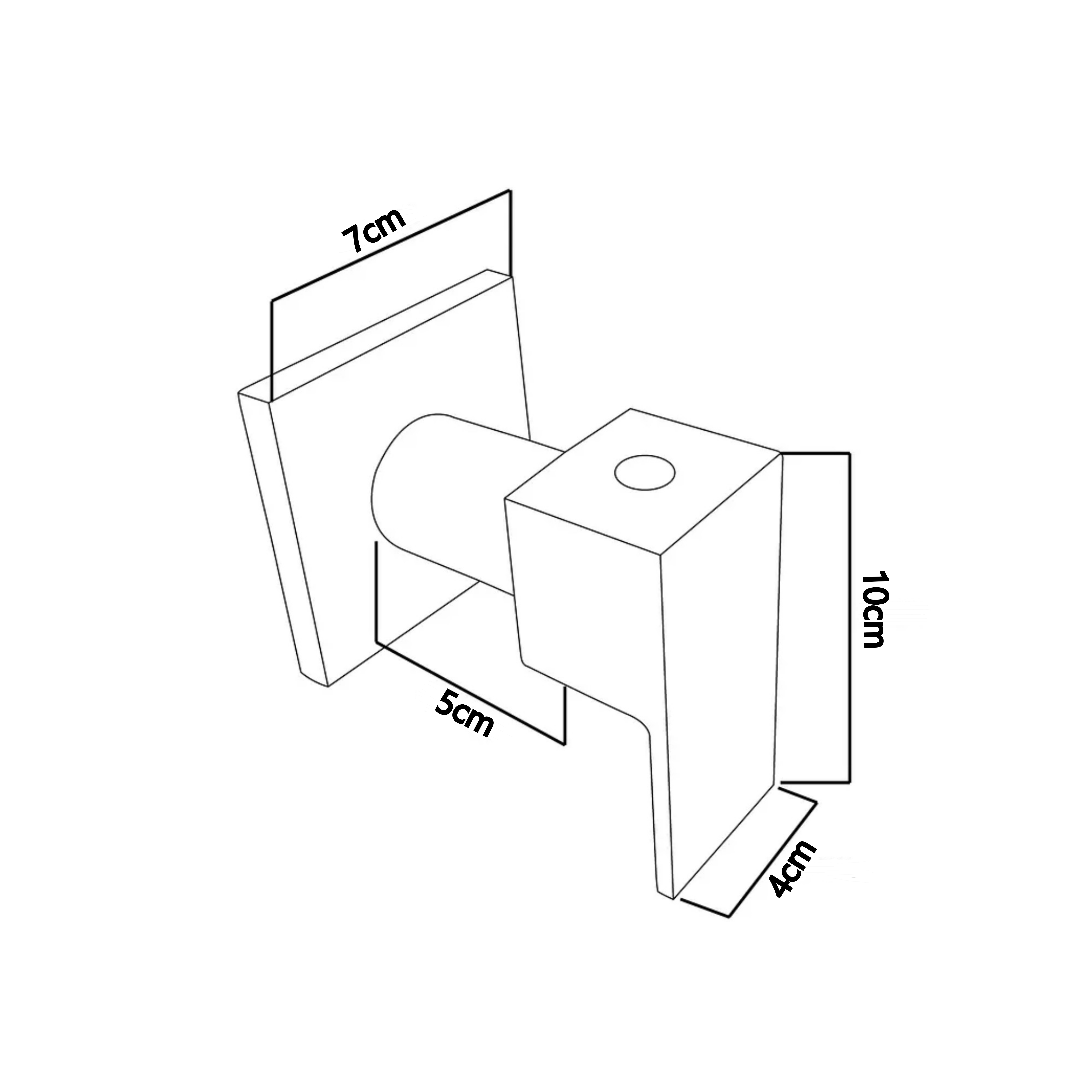 Repuesto Cuerpo Y Manija Cuadrada Cromada Mada