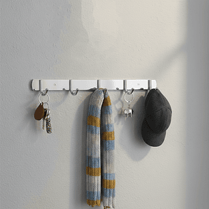 Perchero X5 Puestos Gancho De Lujo Acero Inoxidable