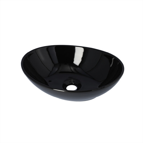Sobreponer Ceramico Lavamanos Ovalado Negro