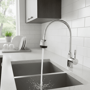 Griferia Cocina California Flexible Mezclador Cromado