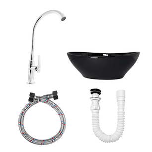 Combo Lavamanos Y Griferia Agua Fría C913