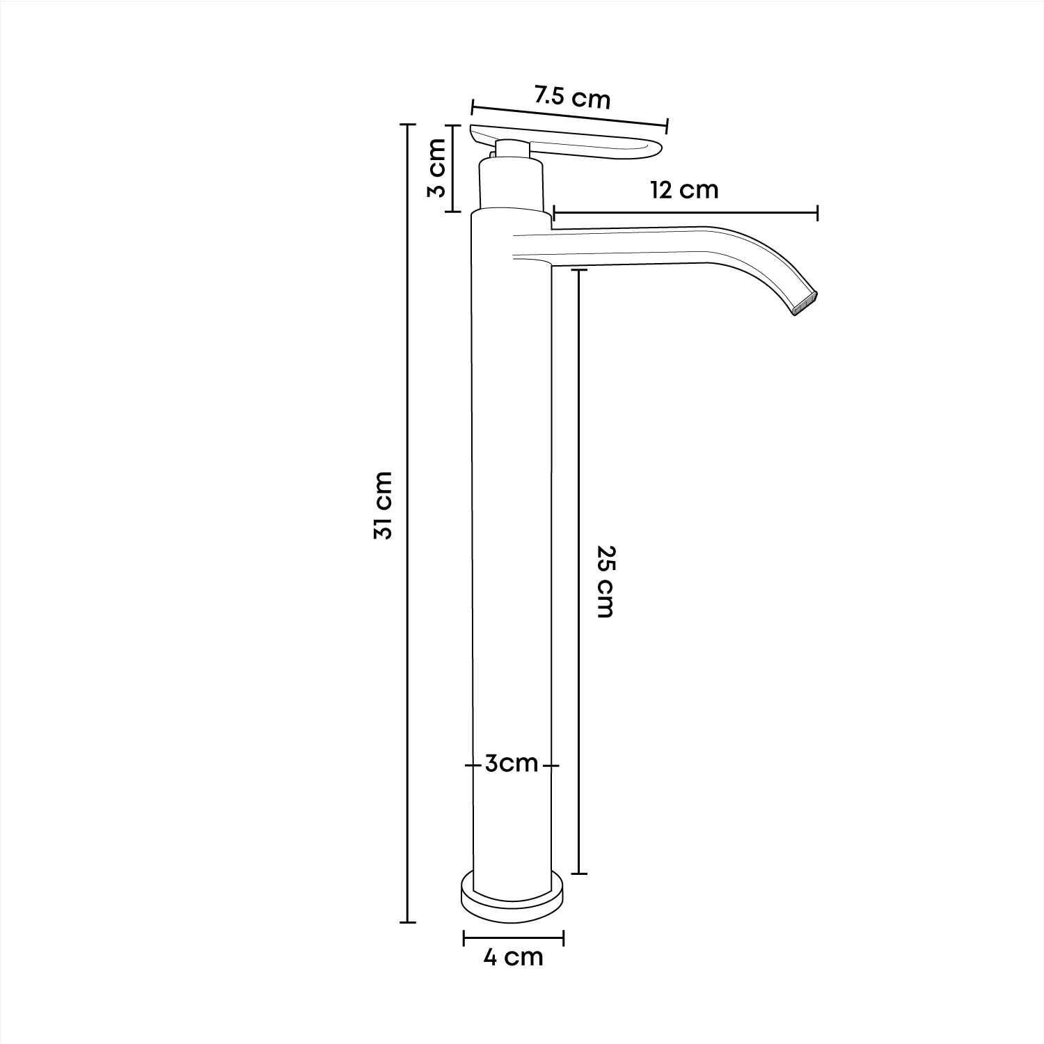 Combo Lavamanos Blanco + Grifería Agua Fría + Push + Acople
