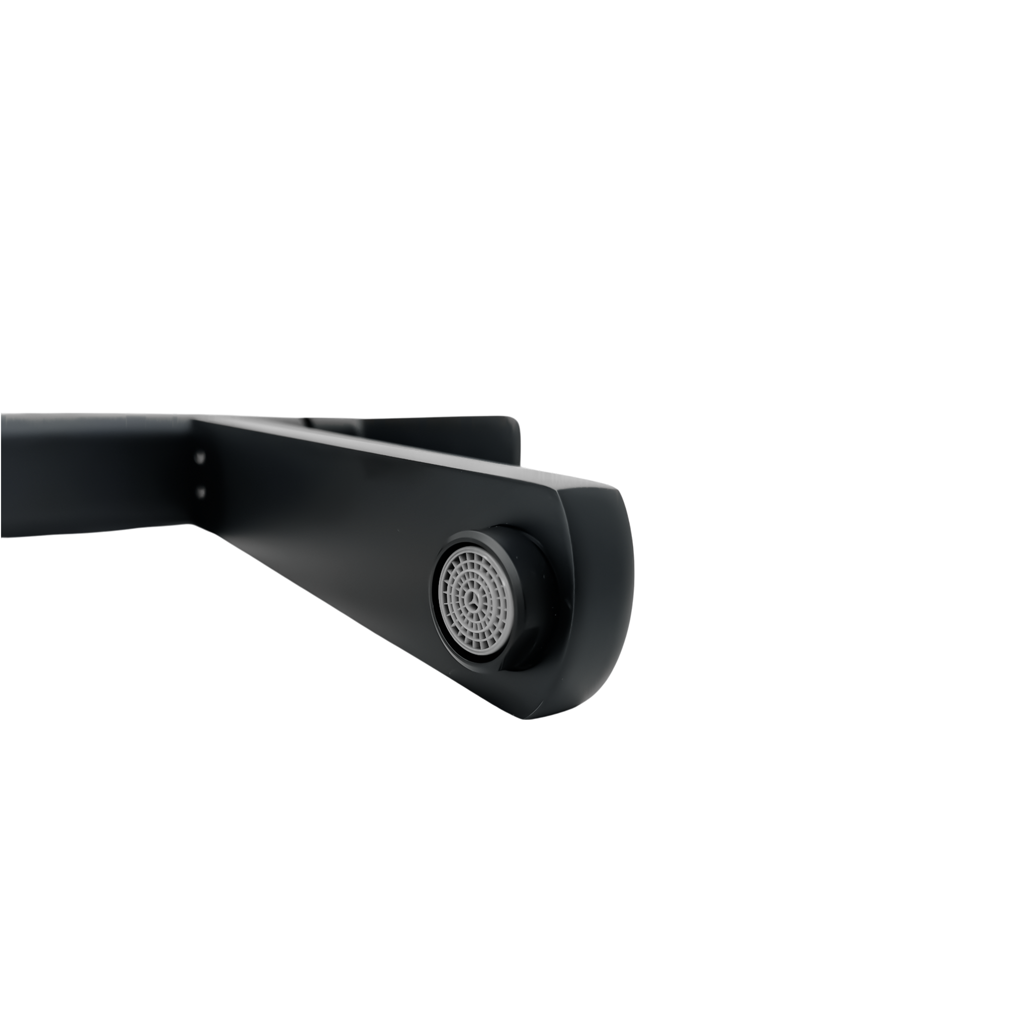 Grifería Lavamanos Poste Alto Mezclador Pico Plano Negro