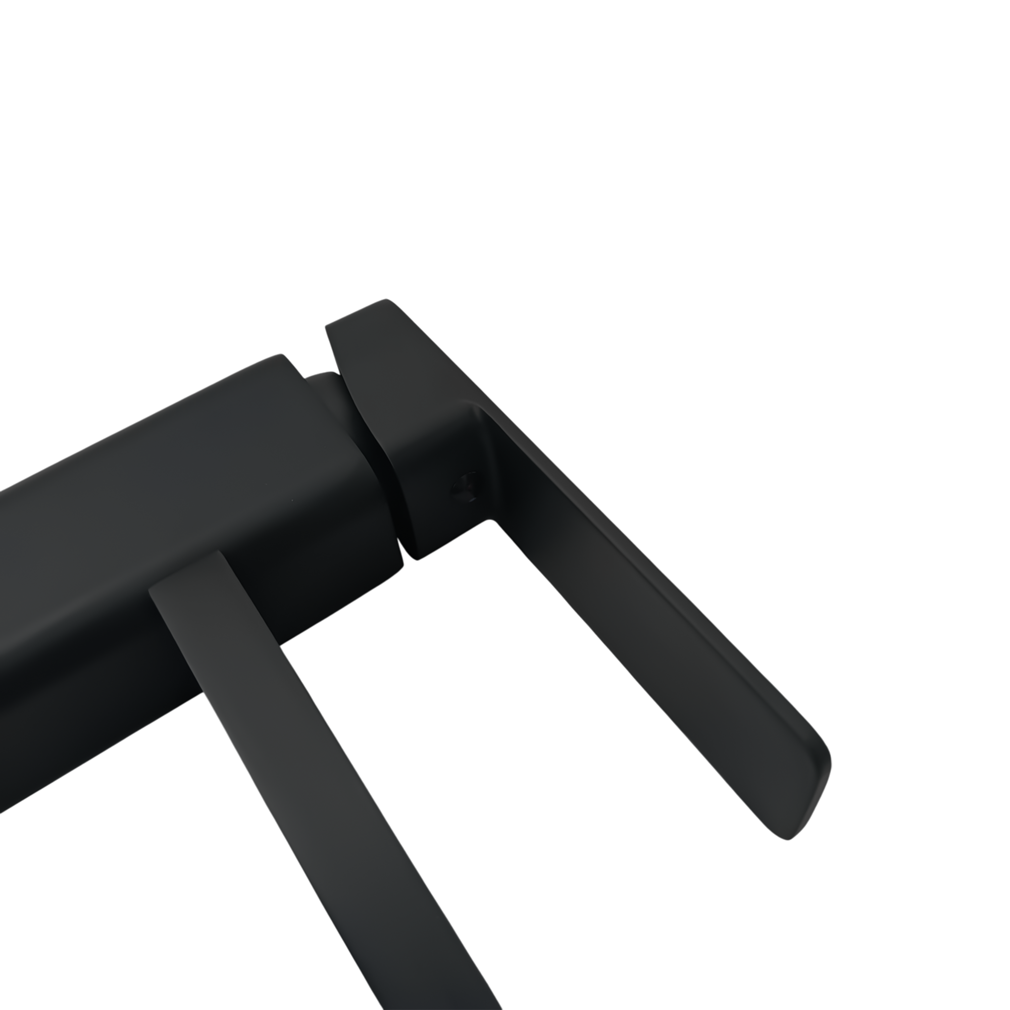 Grifería Lavamanos Poste Alto Mezclador Pico Plano Negro