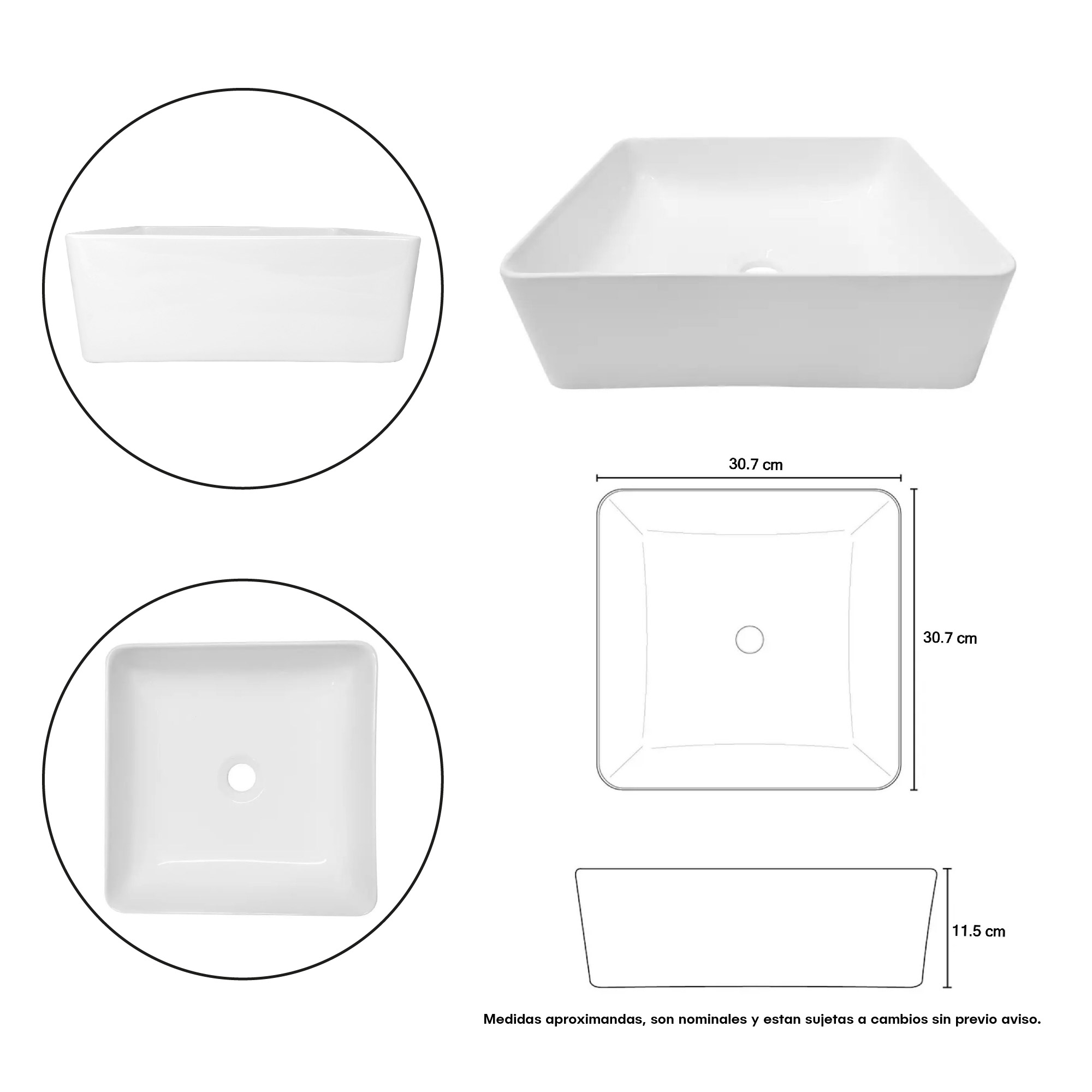 Combo Lavamanos y Grifería de Lujo Negro C1281