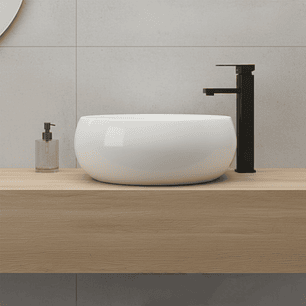 Combo Lavamanos y Grifería de Lujo Negro C1282