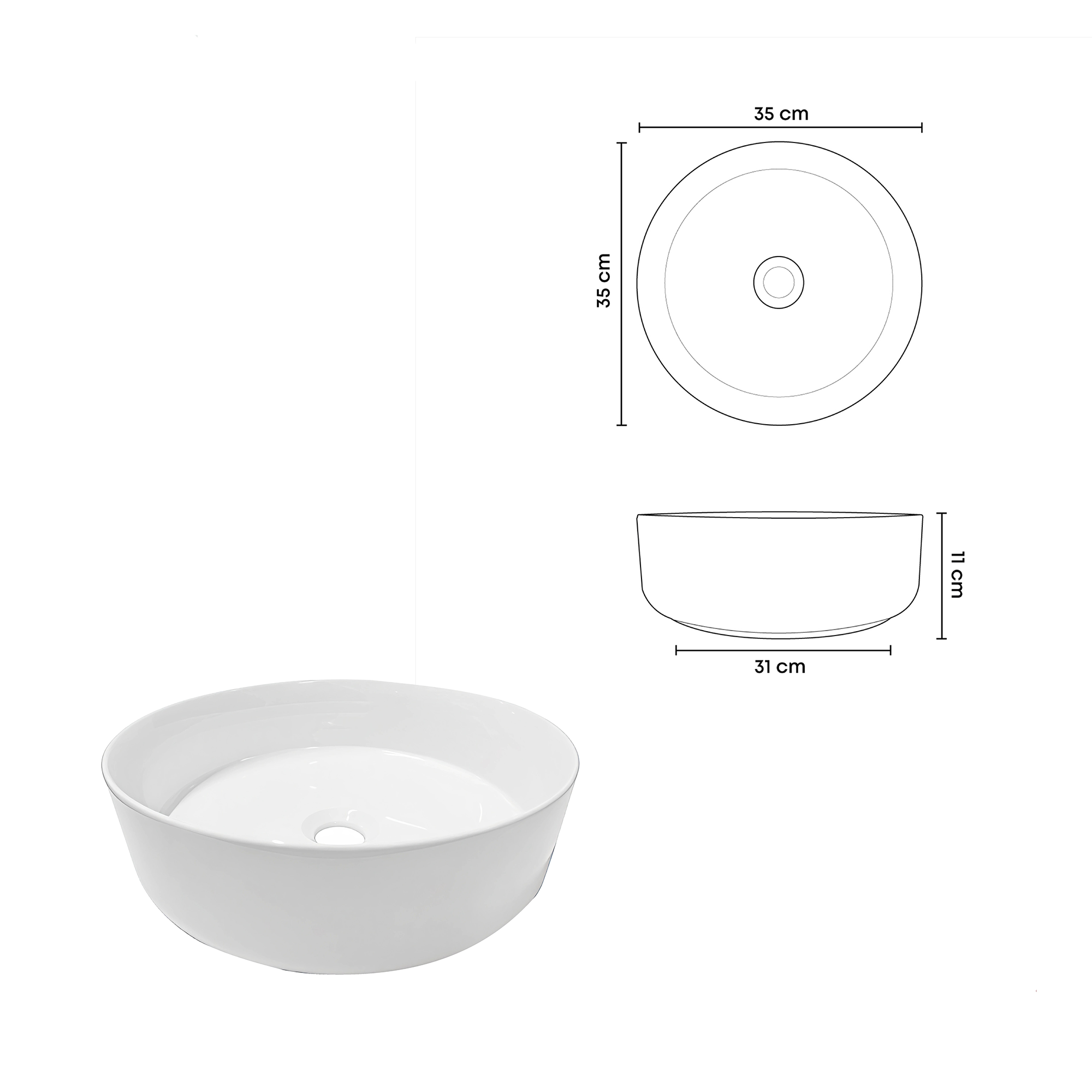 Combo Lavamanos y Grifería de Lujo Negro C1283