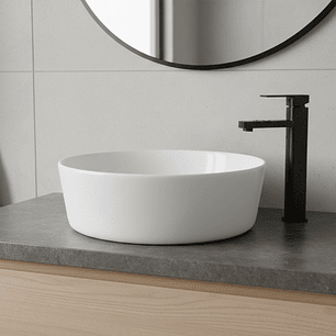 Combo Lavamanos y Grifería de Lujo Negro C1285