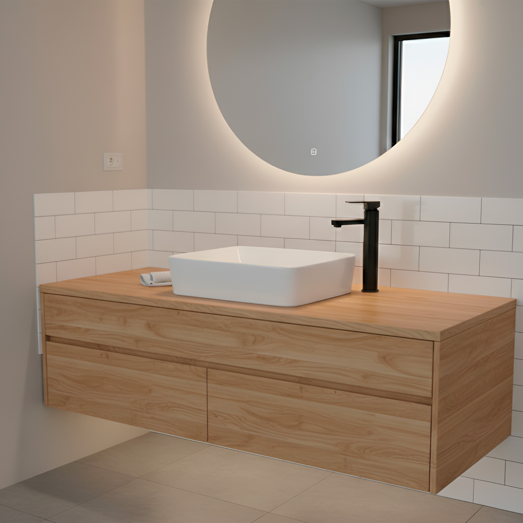 Combo Lavamanos + Grifería Mezclador + Push C1291