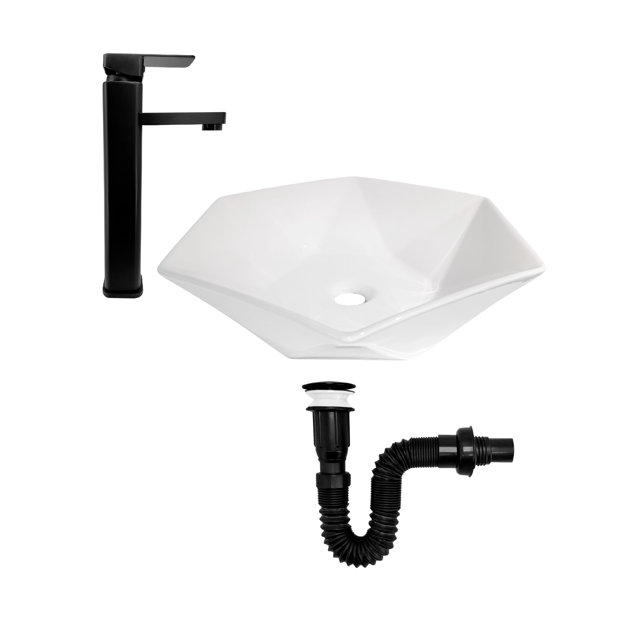 Combo Lavamanos + Grifería Mezclador + Push C1296