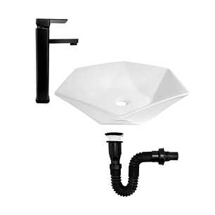 Combo Lavamanos + Grifería Mezclador + Push C1296