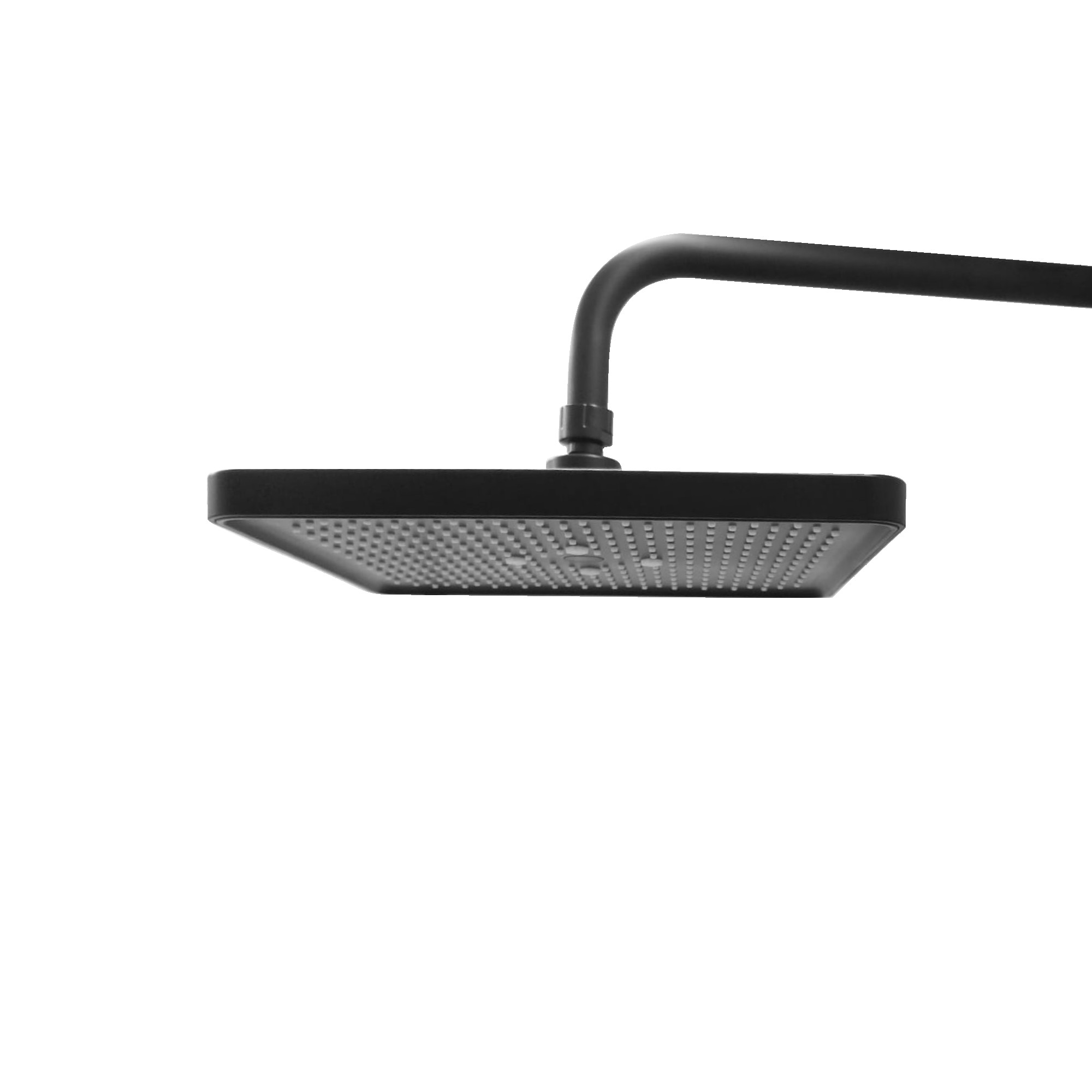 Cabezal Ducha Negro Cuadrada Negro Mate