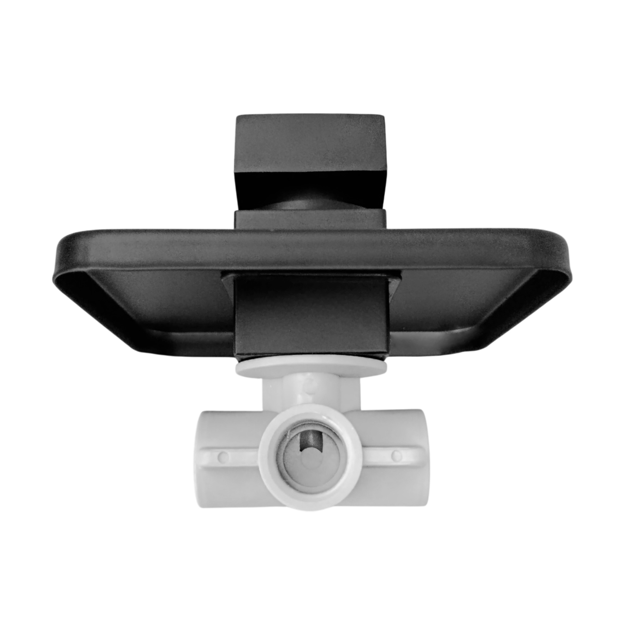 Monomando Mezclador Cuadrado Negro Cuerpo PVC