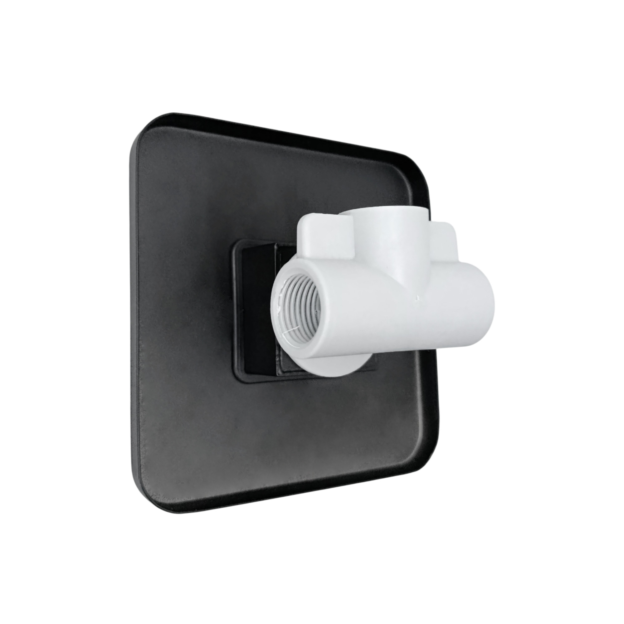 Monomando Mezclador Cuadrado Negro Cuerpo PVC