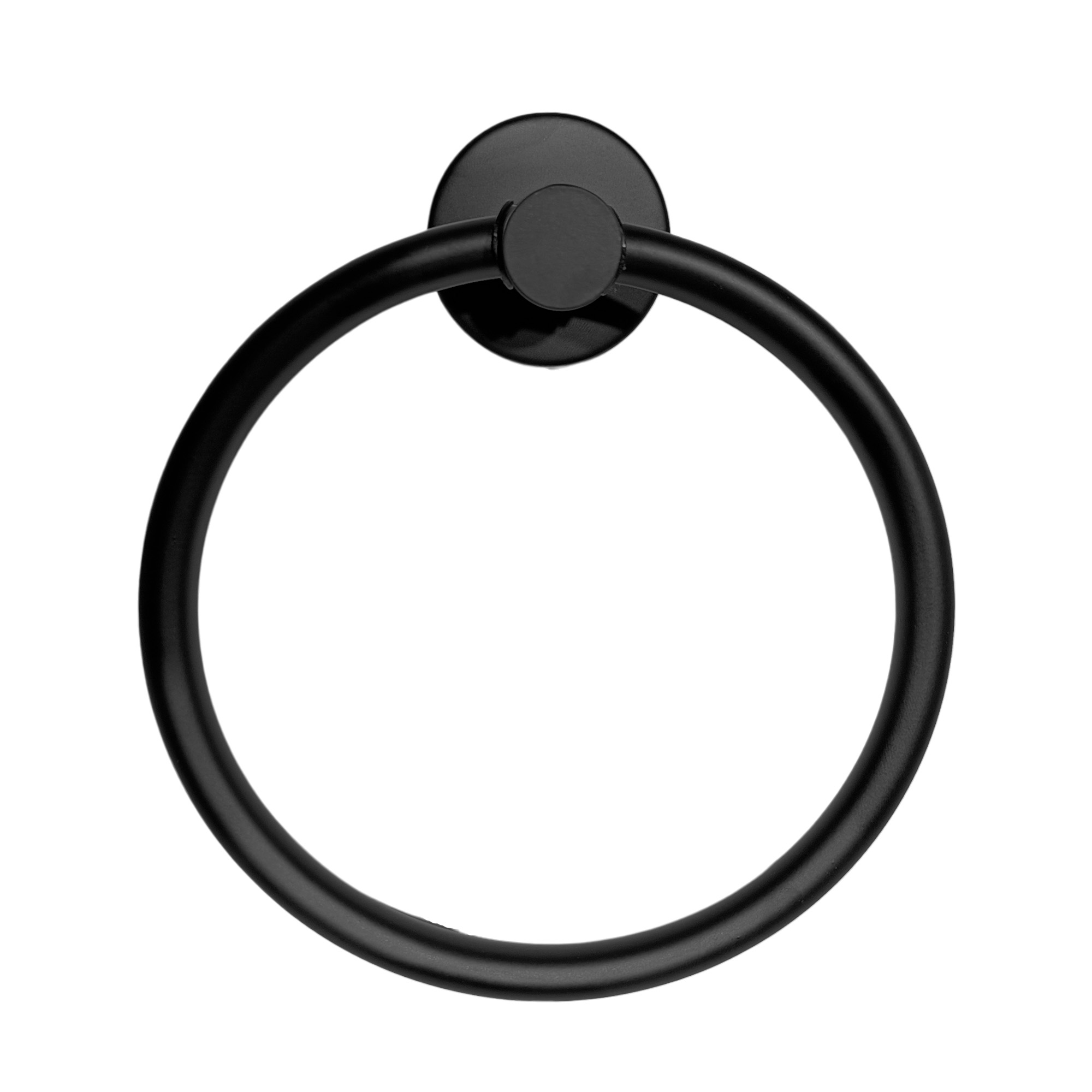 Toallero Mano Aro Base Redonda Negro