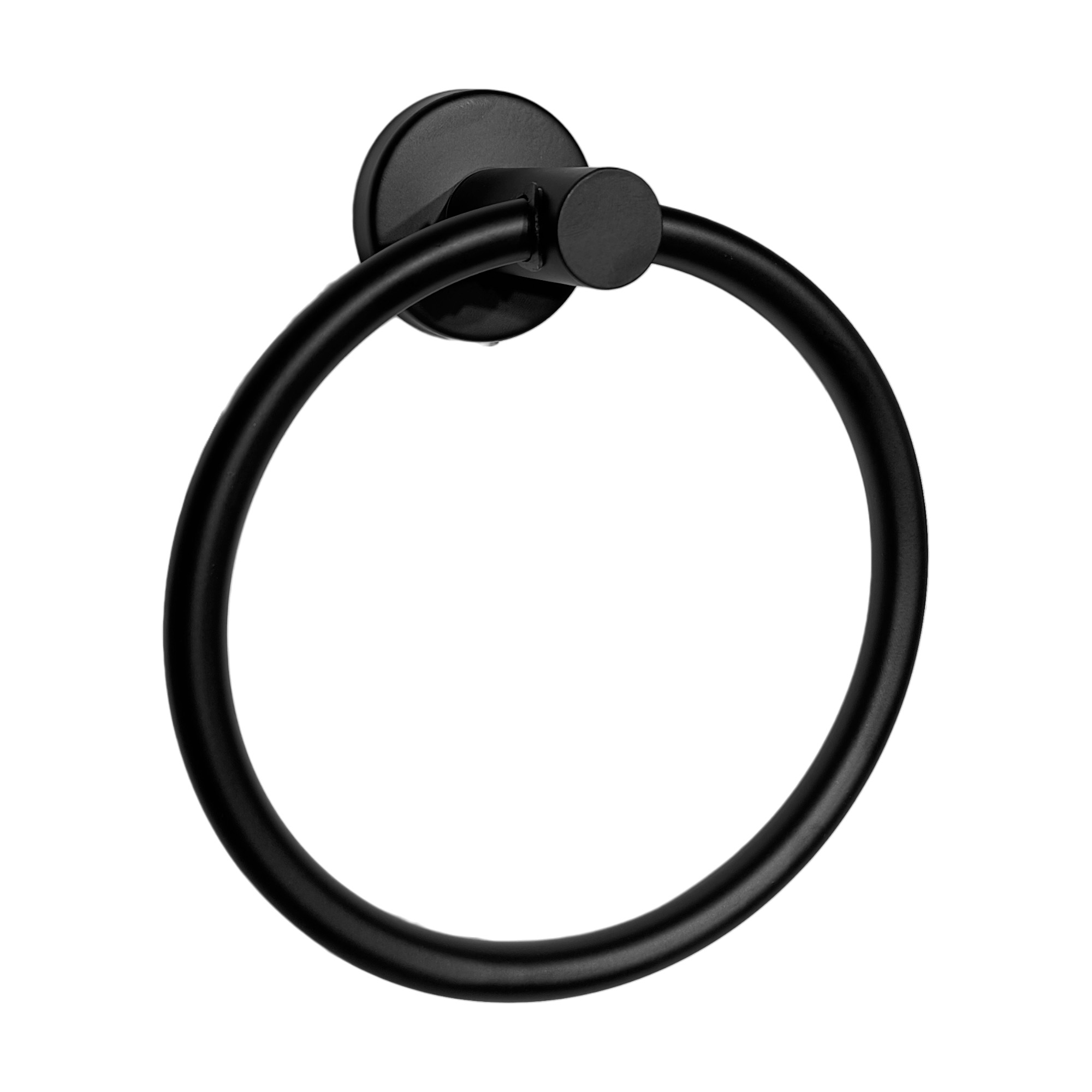 Toallero Mano Aro Base Redonda Negro