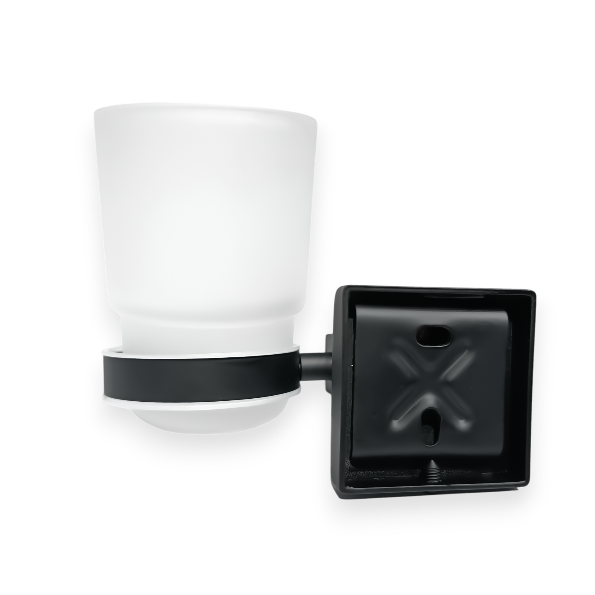 Portacepillos Negro Base Cuadrada CCOL-3303