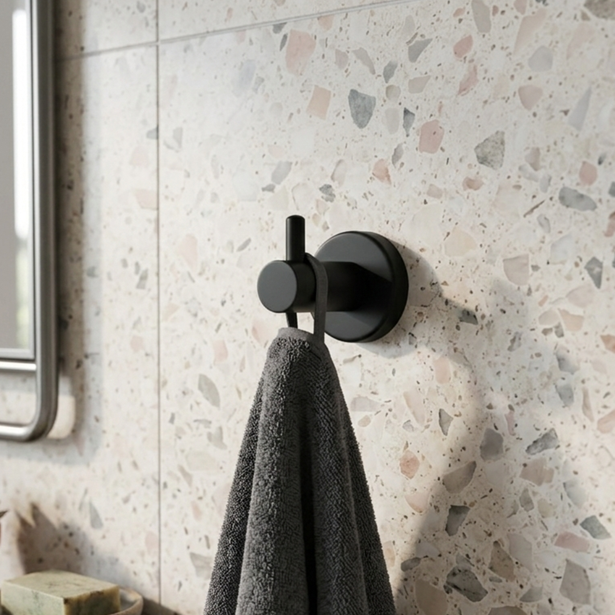 Perchero Base Redonda Negro Un Servicio CCOL-3305