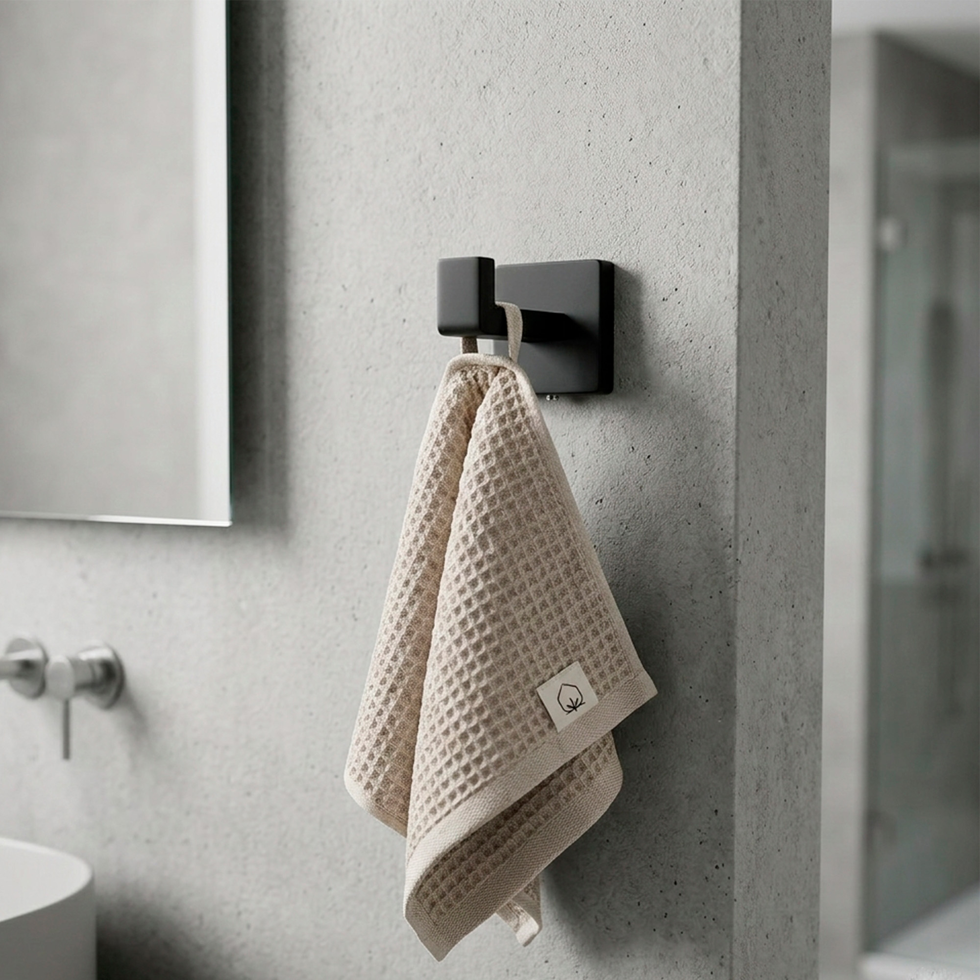 Perchero Base Cuadrada Negro Un Servicio