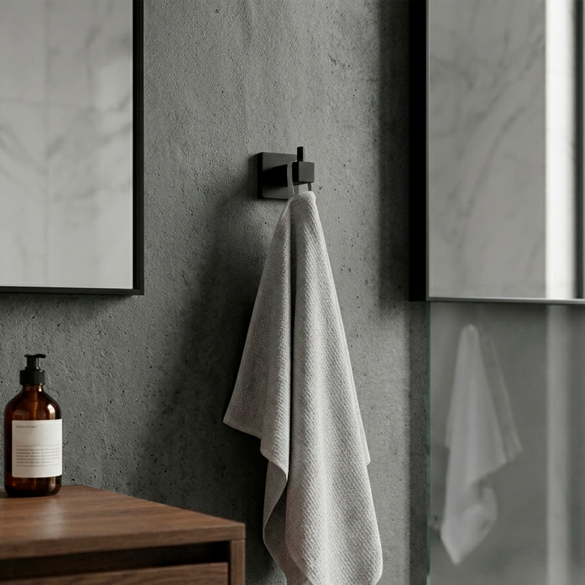 Perchero Base Cuadrada Negro Un Servicio CCOL-3309