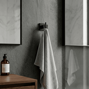 Perchero Base Cuadrada Negro Un Servicio CCOL-3309