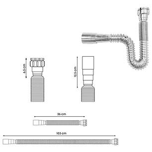 Combo Lavamanos Vidrio Transparente + Griferia + Push C072