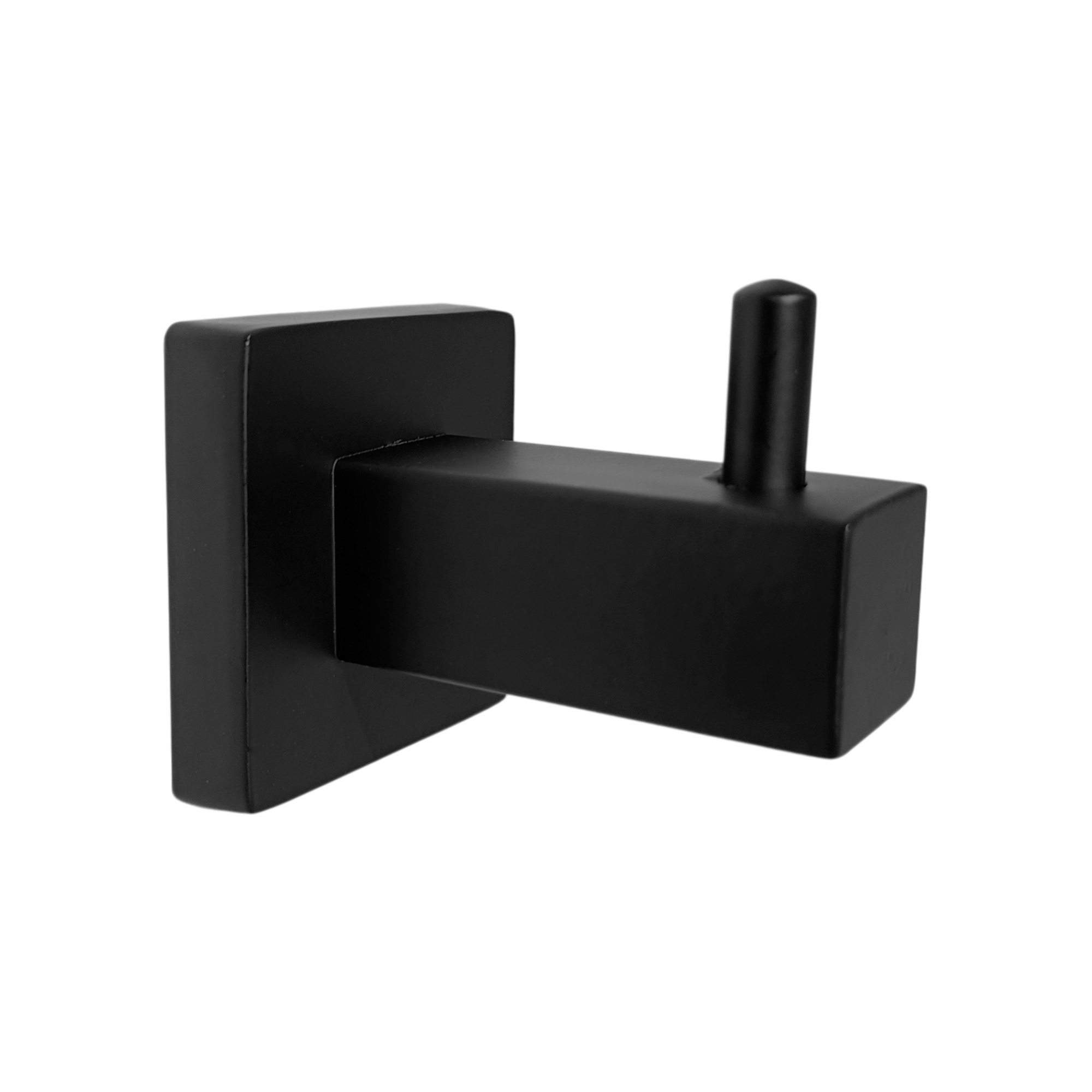 Pack x2 Accesorios Baño Negro Cuadrado x4 Piezas C1323  