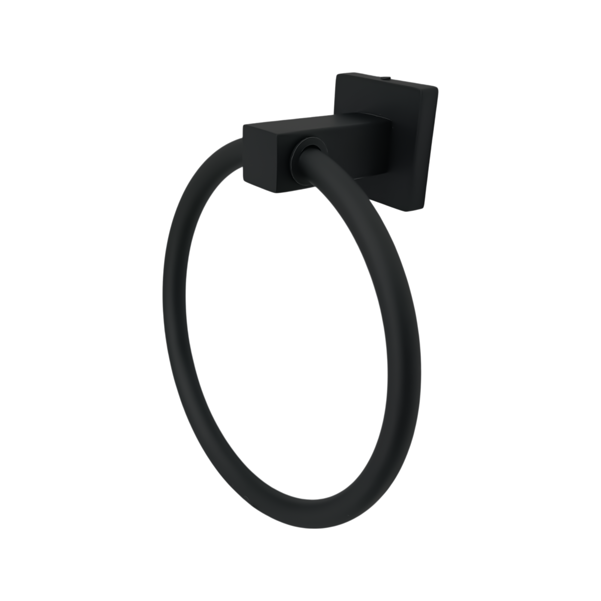 Pack x2 Accesorios Baño Negro Cuadrado x4 Piezas C1324 