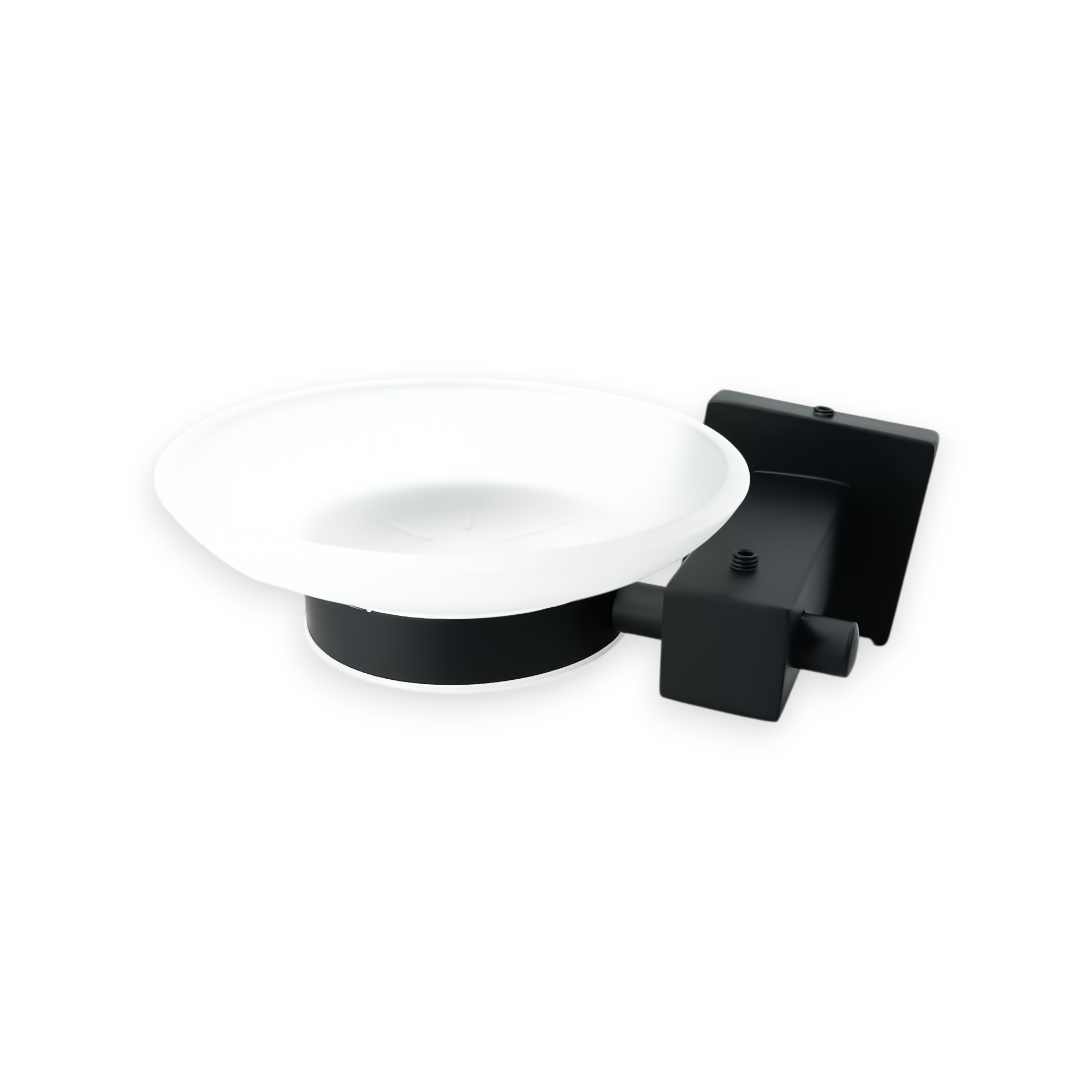 Pack x2 Accesorios Baño Negro Cuadrado x4 Piezas C1324 