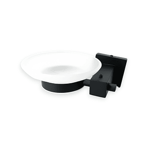 Pack x2 Accesorios Baño Negro Cuadrado x4 Piezas C1324 