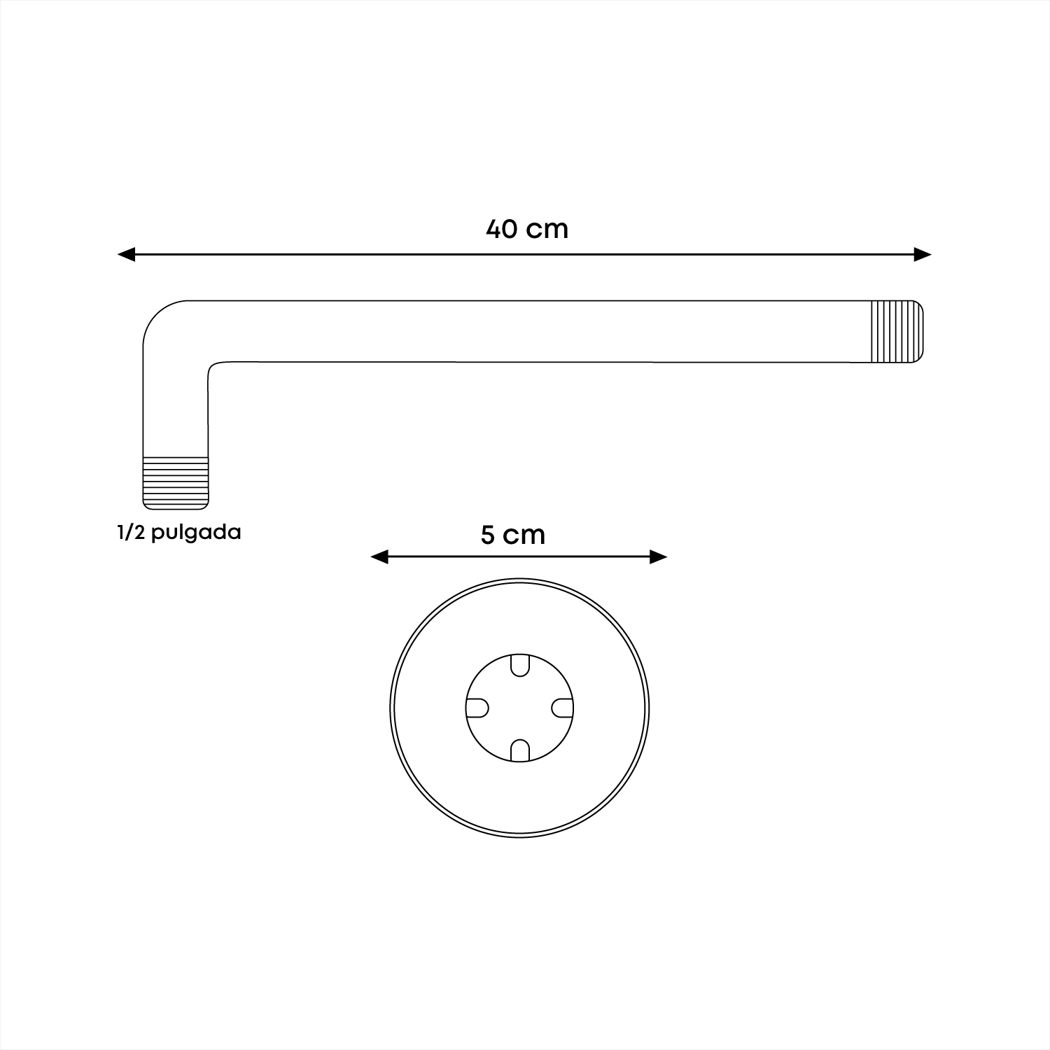 Kit Ducha Ultraslim + Brazo Ducha + Monomando Mezclador C1304