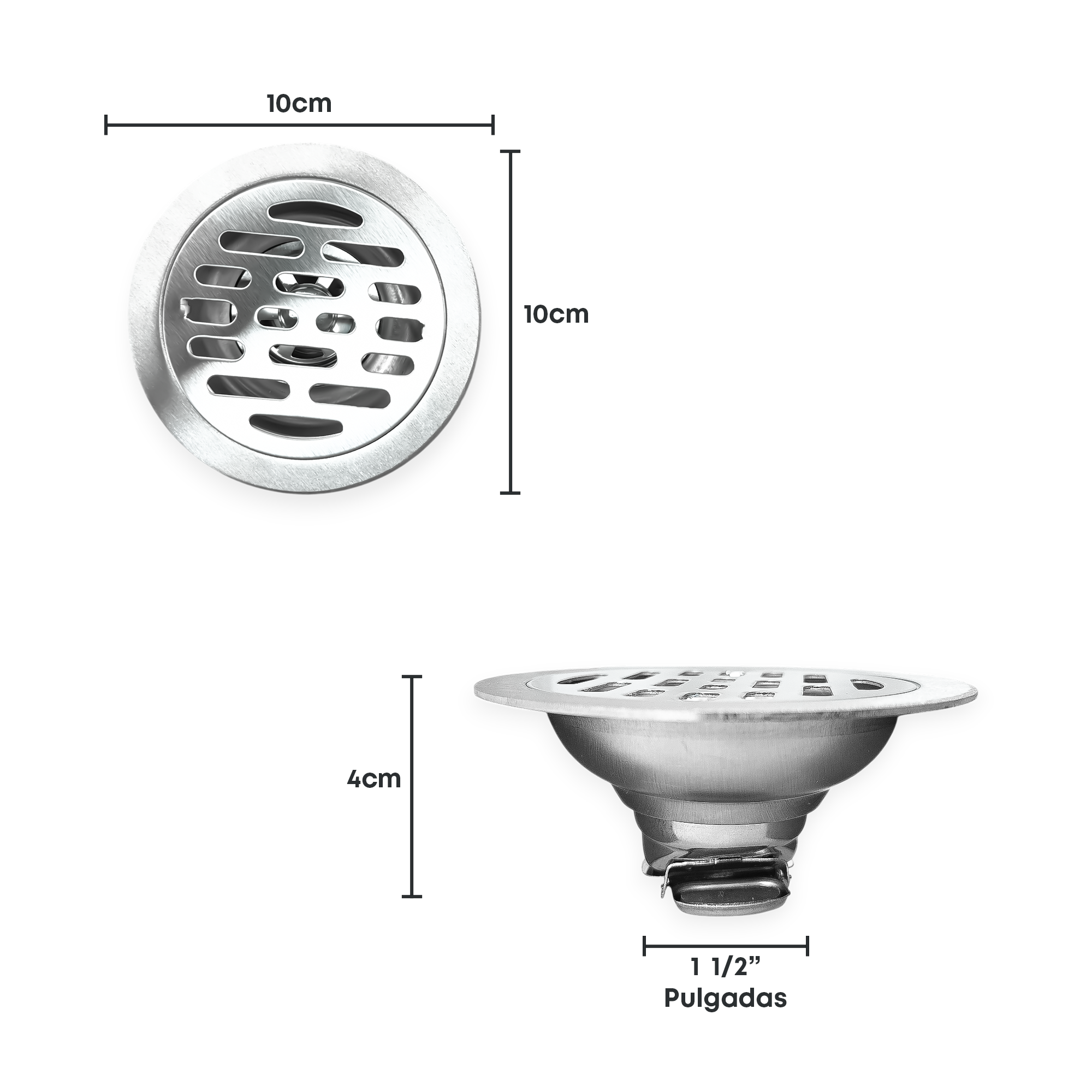 Rejilla Anticucarachas Y Antiolor Redonda Inoxidable