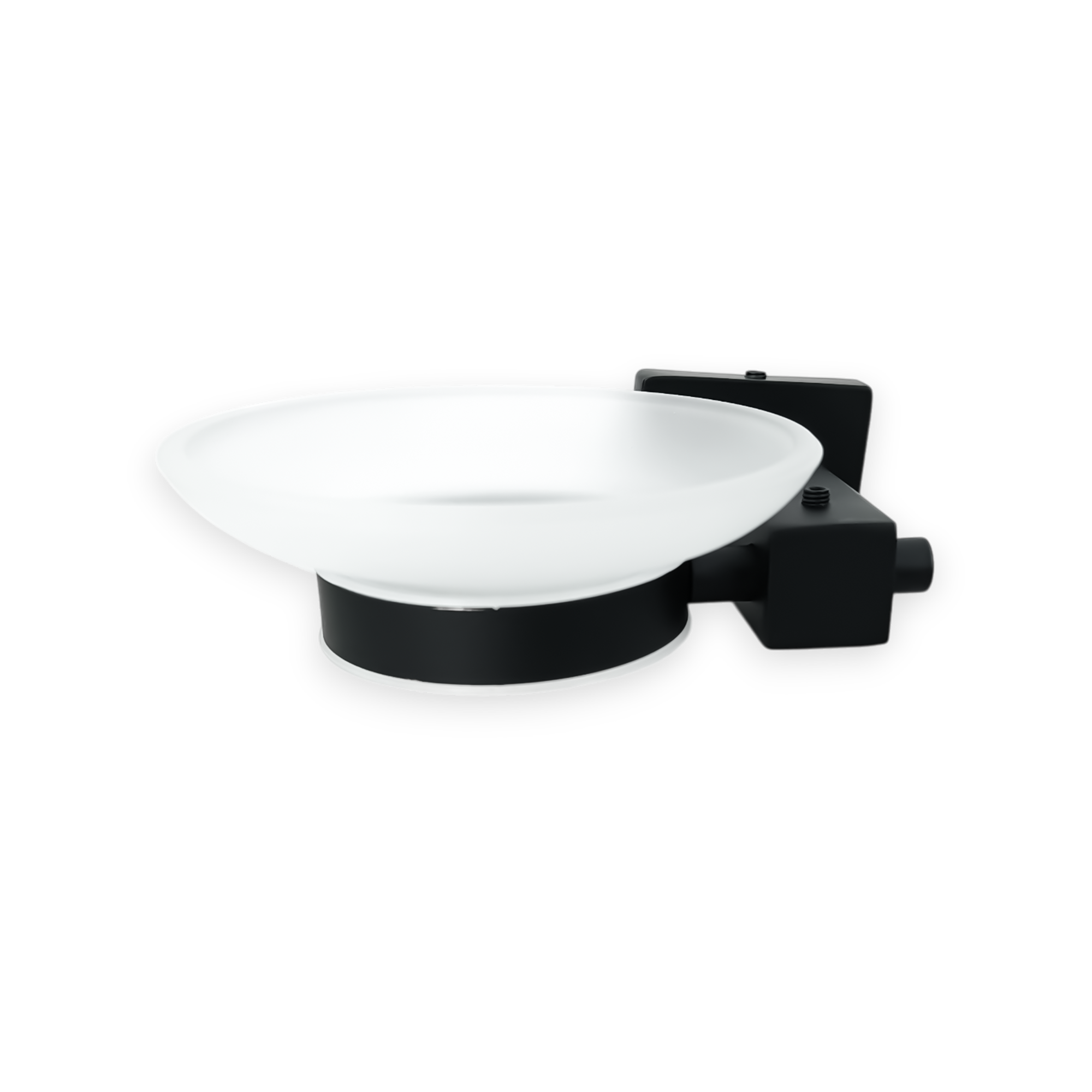 Pack x2 Jaboneras en Vidrio Base Cuadrada Negra C1338