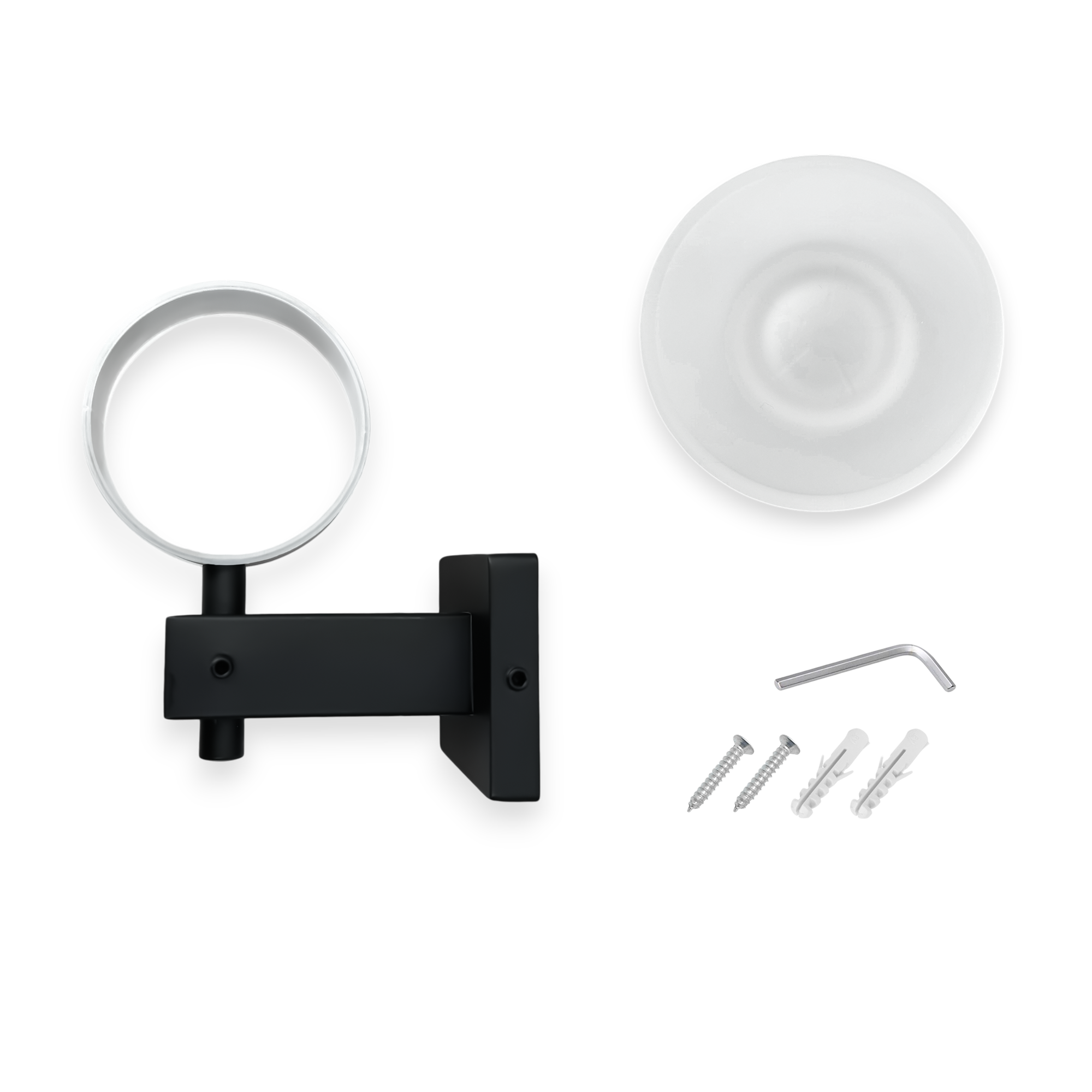 Pack x2 Jaboneras en Vidrio Base Cuadrada Negra C1338