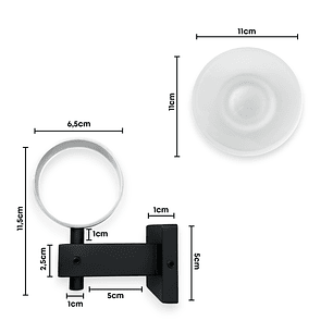 Set Accesorios Baño Negro Cuadrado X6 Piezas C1305