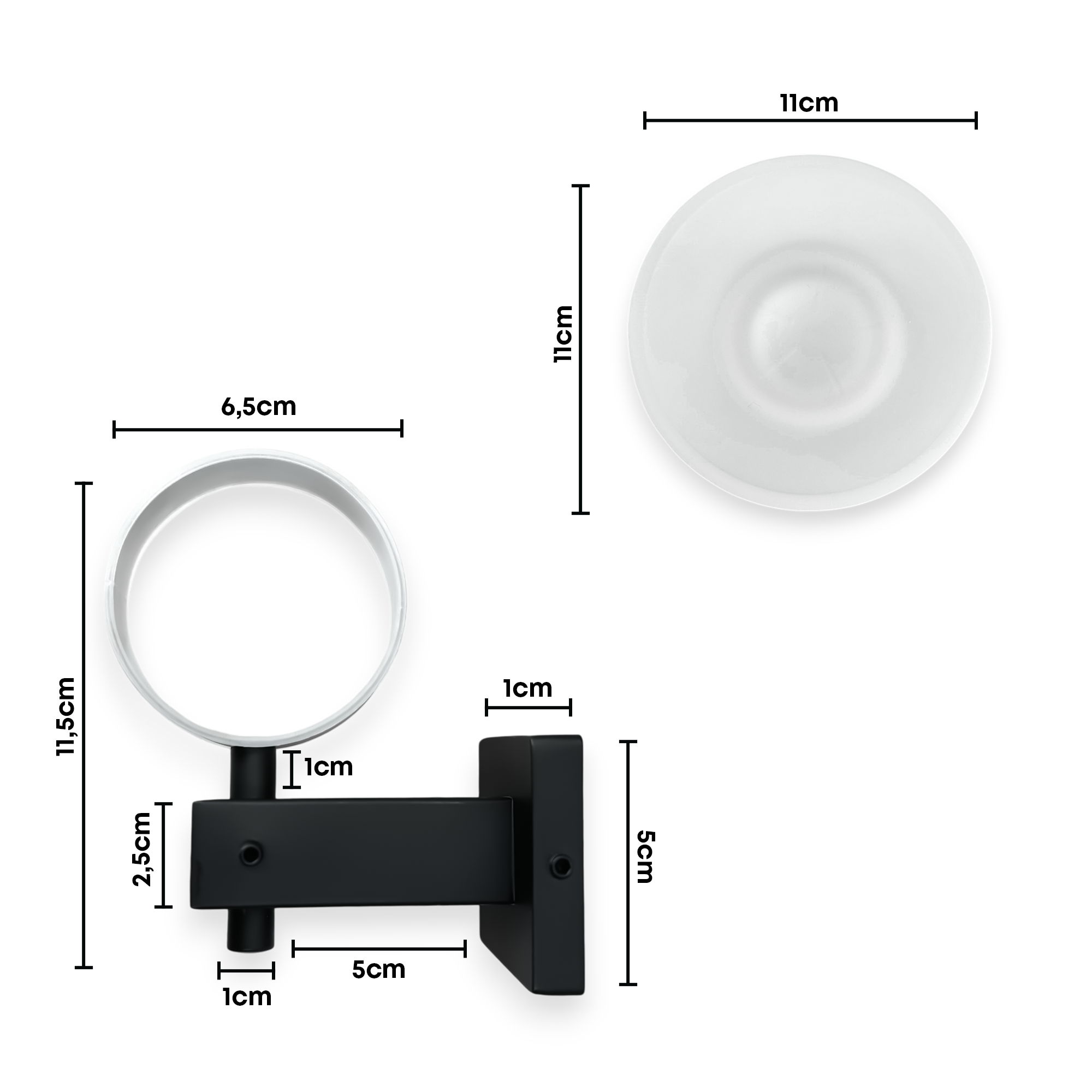 Set Accesorios Baño Negro Cuadrado X4 Piezas C1308